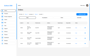 Ez Store Admin Panel, CRM template - NoCode Bubble.io Template by ...