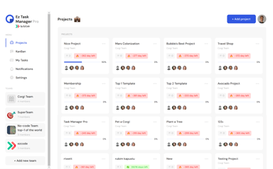 Ez Task Manager Pro template - NoCode Bubble.io Template by EazyCode ...